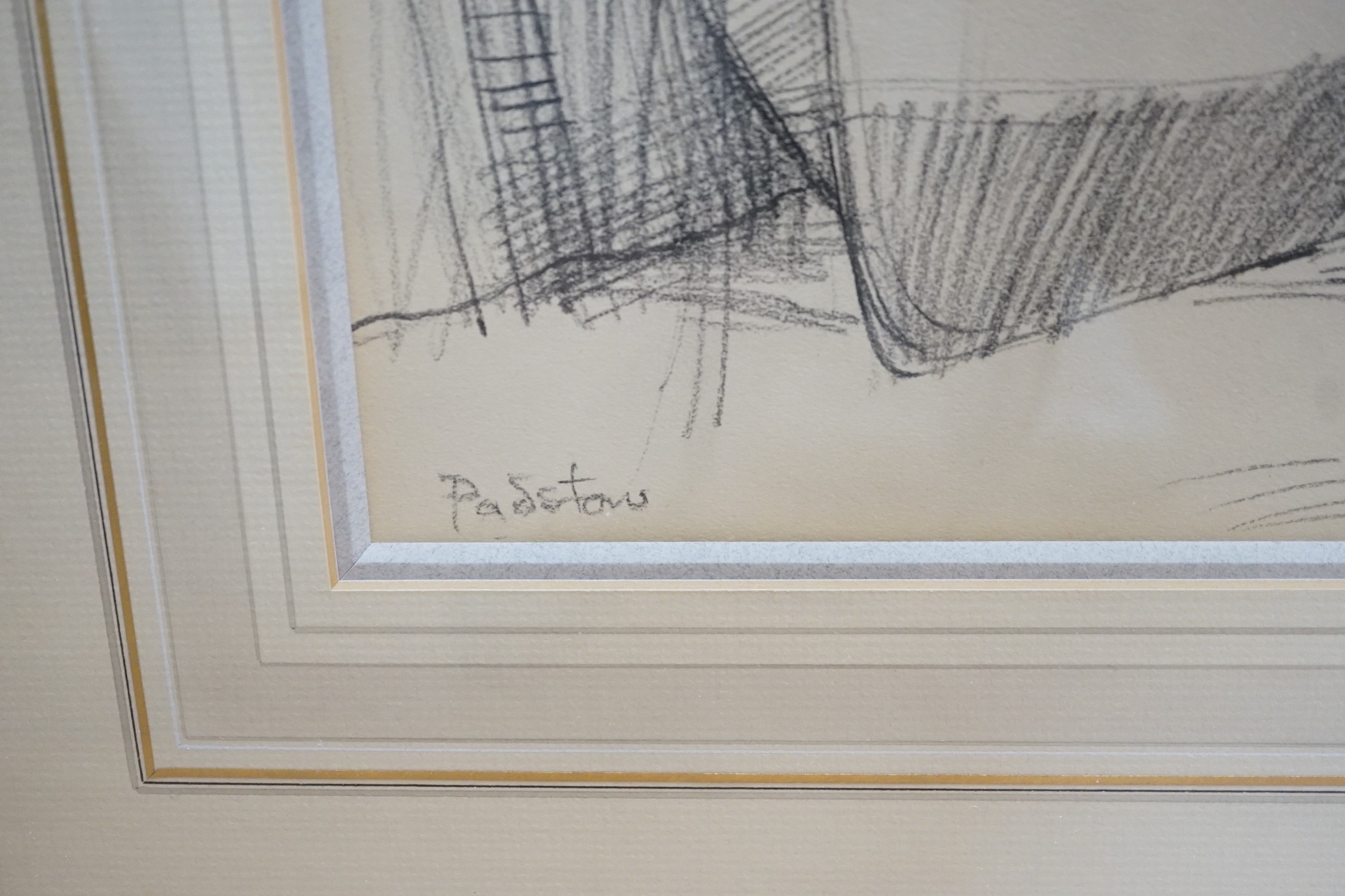 Grenville Cottingham (1943-2007), pencil drawing, 'Padstow', signed and dated '67, 40 x 30cm